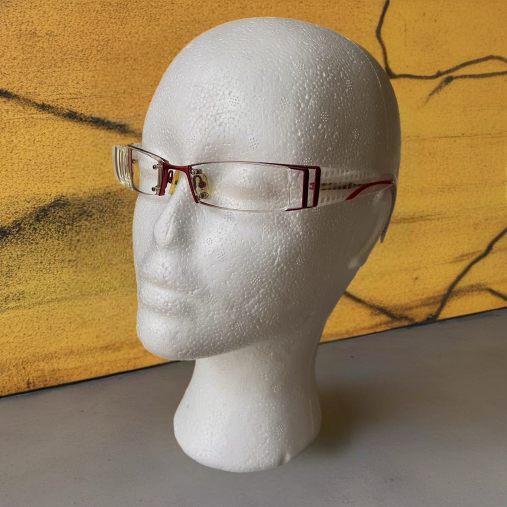 Elegant Red and Clear Women's Glass Frames